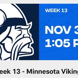 Seahawks vs Vikings, 2 Tickets ($250 Per, $500 Pair)