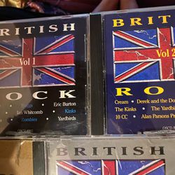 NEW 3 CDs BRITISH ROCK VOLUMES 1,2 & 3 VARIOUS ARTISTS 