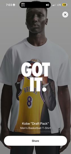 Nike Kobe Draft Pick white t shirt