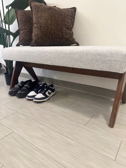 Mid-Century Modern Upholstered Bench