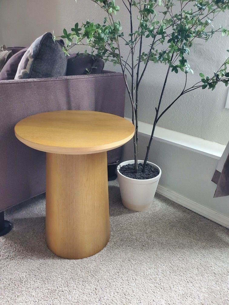 Magnolia Home Wooden Pedestal Accent Table