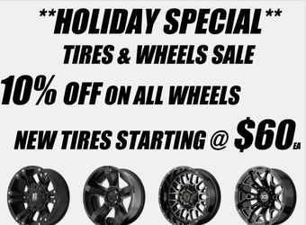 New tires & wheels special 10% off