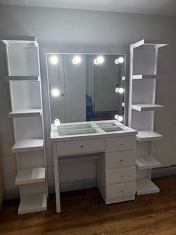 VANITY WITH SHELVES