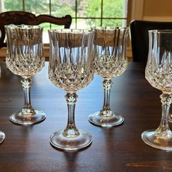 Cristal D'Arque - Durand Longchamp Clear Goblets, set of 6