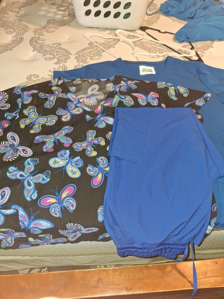 Scrub Pants and 2 Tops