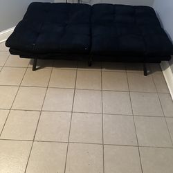 Black futon couch