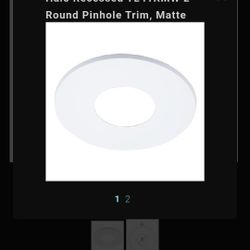 ML4 4" LED Recessed Trim, Round 2" Pinhole Matte White HALO EATON TL41RMW