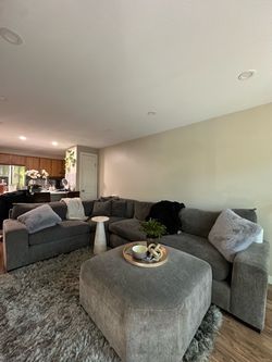 Gray  L shape couch