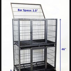 Two Tiers Dog Pet Cage Kennel Size 31” Inch Medium New In Box 📦 