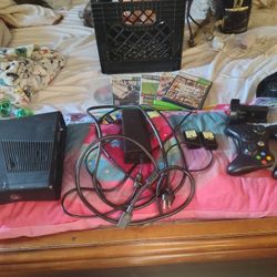 Xbox 360 With Cords And Games For Sale