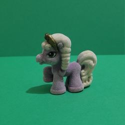 Vintage Flocked Princess Pony Figure