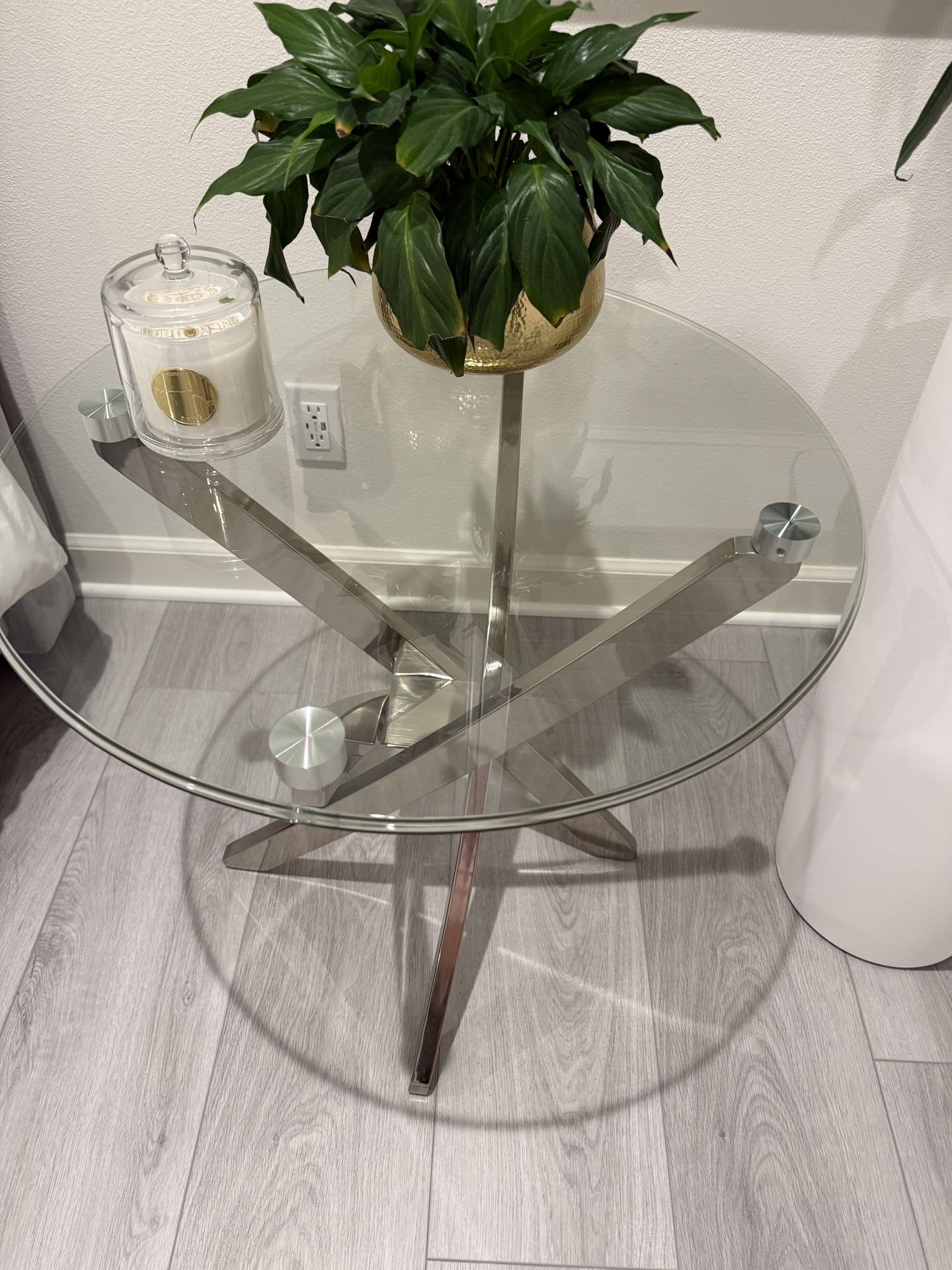 2 Glass End Tables Excellent Condition