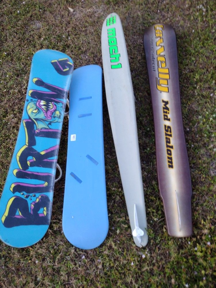 Water Skis And Surfboards