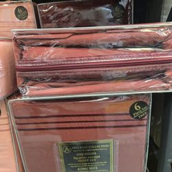 New 6pc King Deep Pocket Sheet Set All Sizes Available 