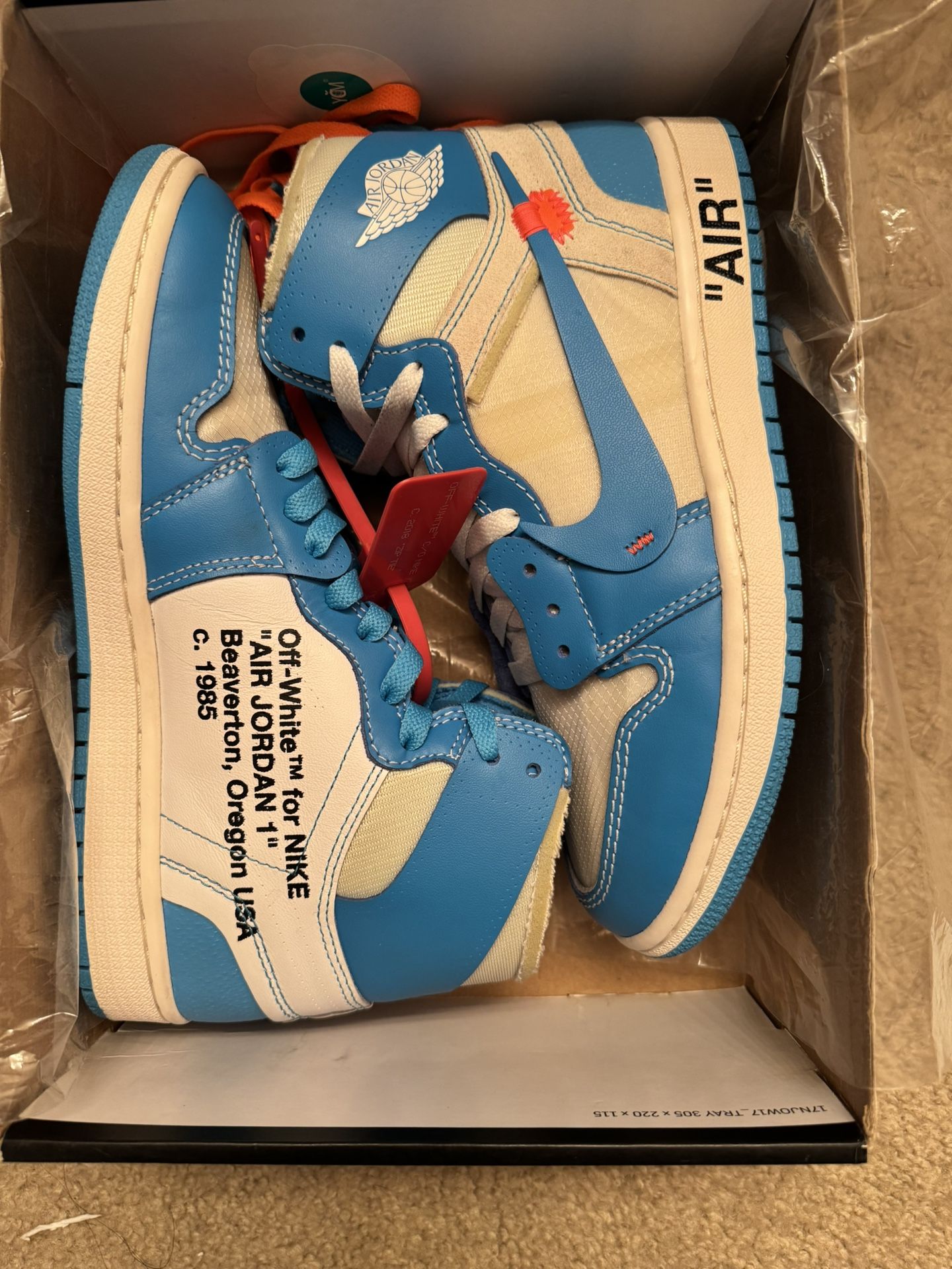 Jordan 1 Unc Off White