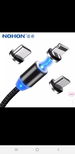3 in 1 LED Magnetic Charging CablesLighting Micro USB Type C For IPhone for Samsung