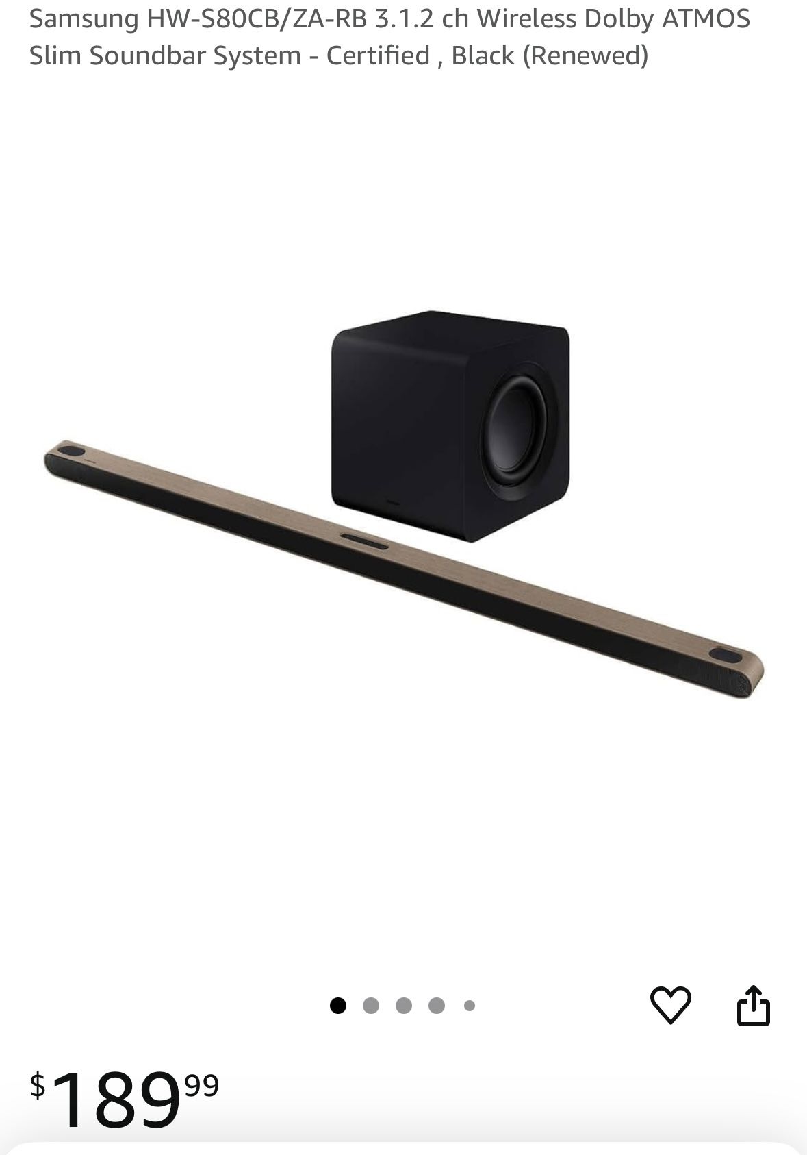 Samsung HW-S80CB/ZA 3.1.2ch Dolby Atmos Soundbar – Q-Symphony, SpaceFit Sound, AirPlay 2, Alexa Built-In, HDMI eARC