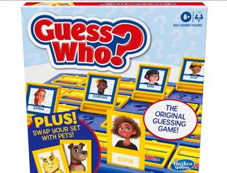 Hasbro Gaming Guess Who? Plus Board Game with People & Pet Cards new sealed selling for only $10 FIRM