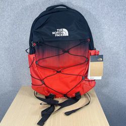 North Face Borealis Commuter Laptop Backpack Fiery Red Dip Dye New 