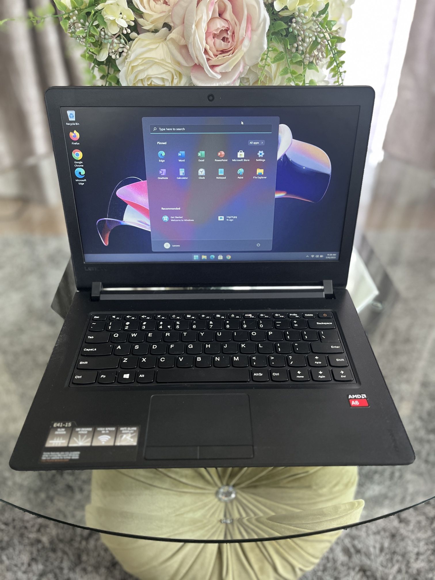 Lenovo IdeaPad E41-15 Laptop AMD A6 4GB RAM 500GB HDD Windows 11 and Office - $79