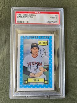 CARLTON FISK 1974 Kellogg's #5 PSA Graded Card MINT 9 MLB Boston Red Sox