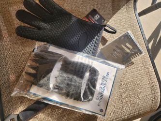 Silicone glove, grilling spatula, meat shredders