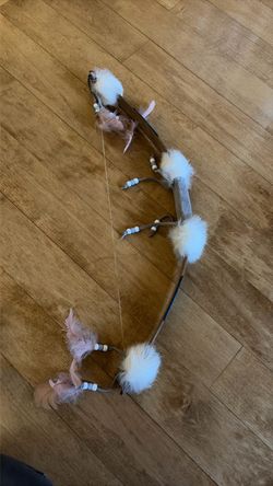 Decorative Feather and Bead Hair Garland
