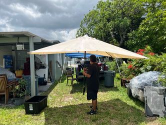 Rectangular patio umbrella 112x76
