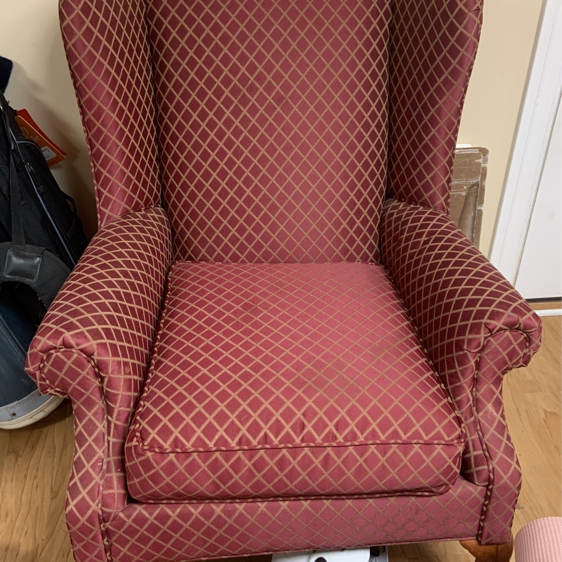 Living Room Chair, Burgundy