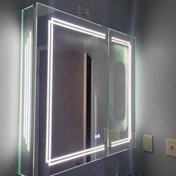 Brand New Anti-Fog Led Medicine Cabinet Mirrored for Bathroom Surface or Recessed, Medicine Cabinet
