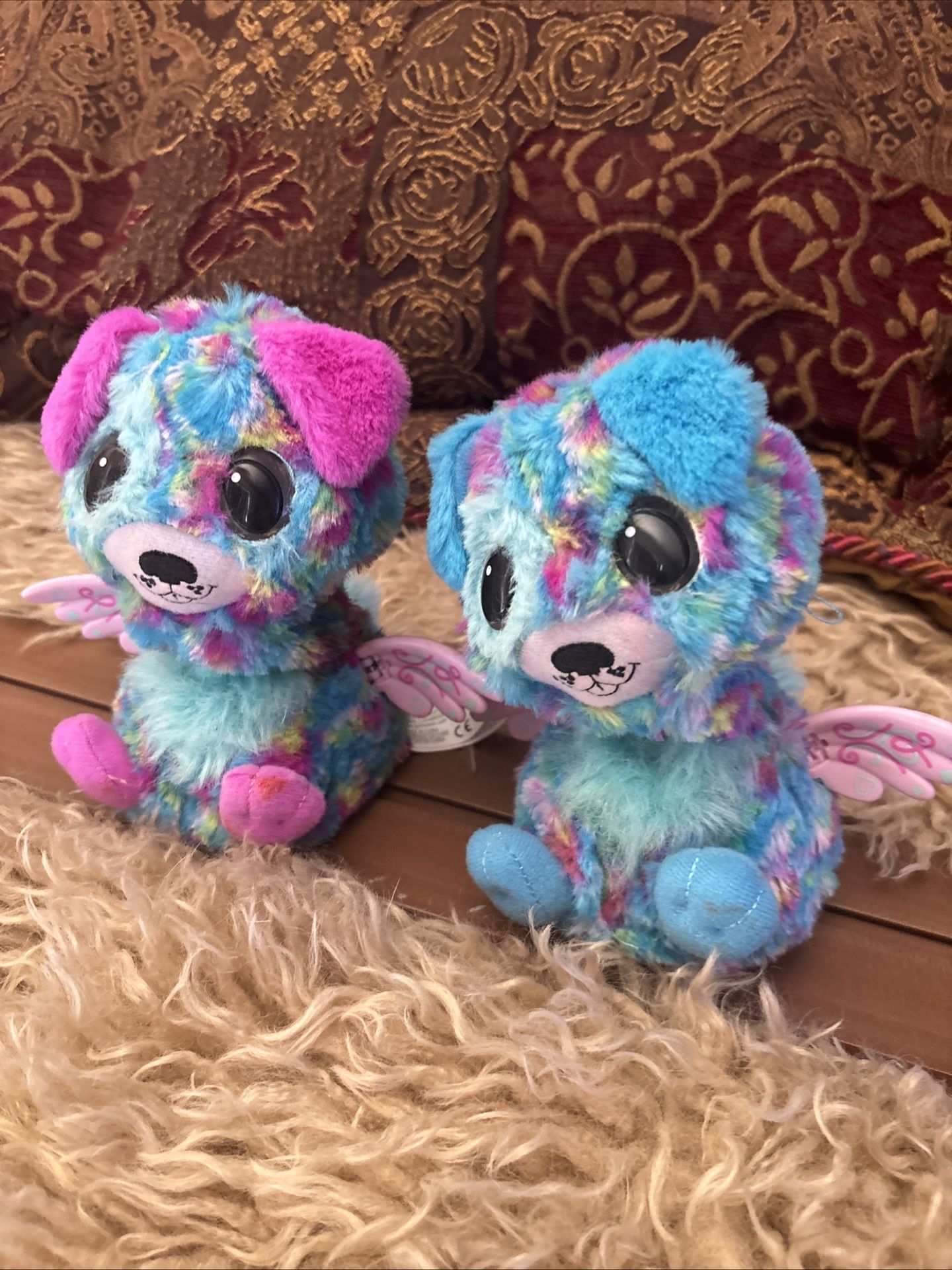 2 PUPPY Hatchimal 6" BLUE & Pink Interactive Toy Spin Master