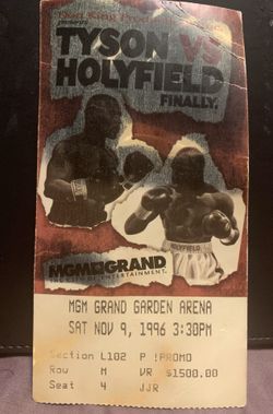 Tyson vs Holyfield Ticket