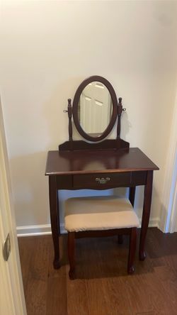 Vanity with stool