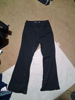 Old navy black flare pants.  Size 10