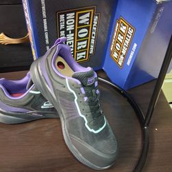 Skechers Size 9 Woman Shoes Work (Carbón NANO TOE