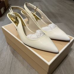 Michael Kors Kelsey Kitten Sling Heels Size 8 ½