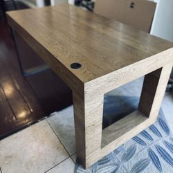 Modern Brutalist HEAVY DUTY Wood Table - Solid Metal Square Leg