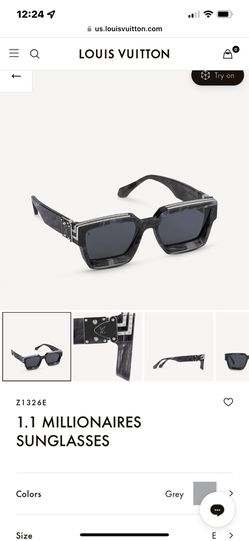 Louis Vuitton 1.1 Millionaires Sunglasses Black  Louis vuitton sunglasses, Louis  vuitton glasses, Fashion sunglasses