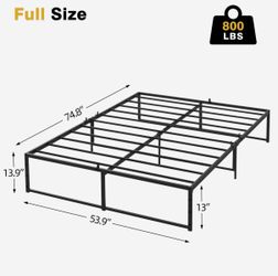 Full Sized Bed Frame. (Just About New. Used Less Than 1 Month!)