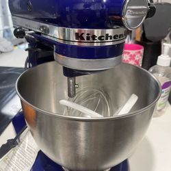 Blue KitchenAid Artisan mixer