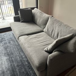 Crate & Barrel lounge 93" Sofa & pillows