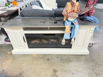 White Fireplace TV Stand from Costco