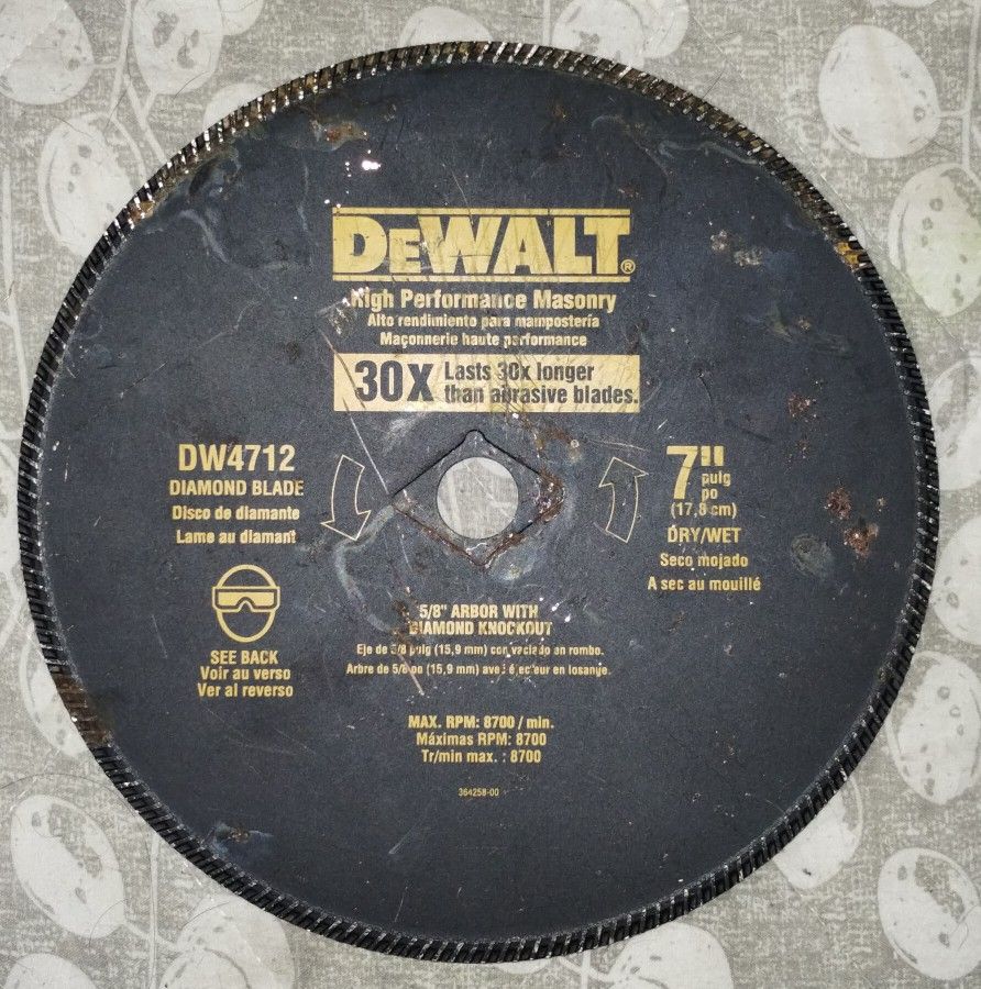 DeWalt Black Diamond Masonry Blade