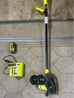 Ryobi edger with charger and battery