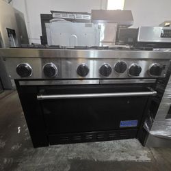 36" VIKING GAS RANGE BLACK 