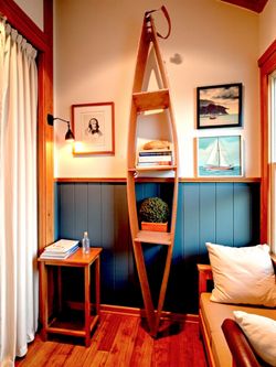 Wooden Canoe Shaped Beautifully Wall Shelf 54-Inch