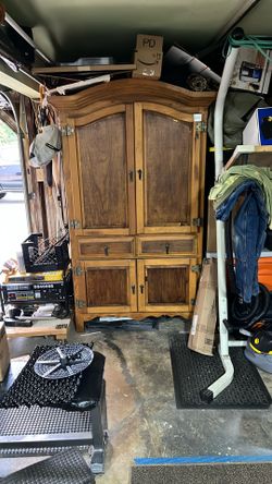 Heavy Wood Furniture- Hutch 44” Wide 25”deep And 80.5” Tall