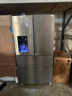 4  door refrigerator KITCHENAID stainless steel