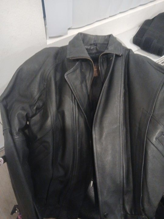 Bellagio Motorcycle Leather Jacket Extra Thick Leather With zip "In and out"warm Liner
