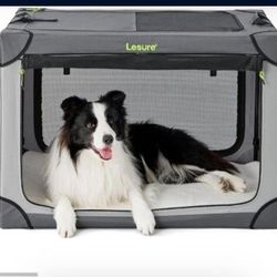 Soft Dog Crate (Light Grey)